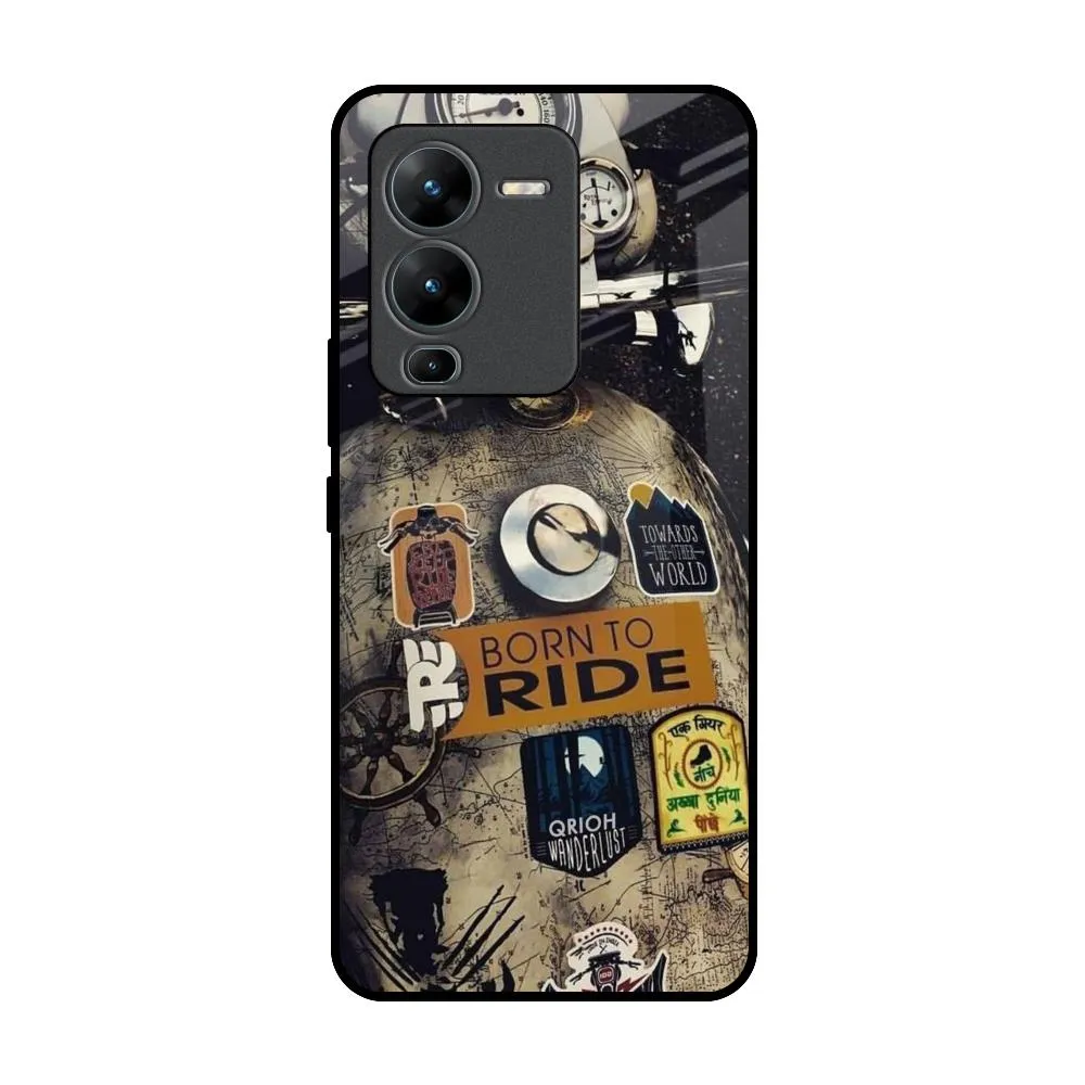 Drop Defense Ride Mode On Glass Case for Vivo V25 Pro