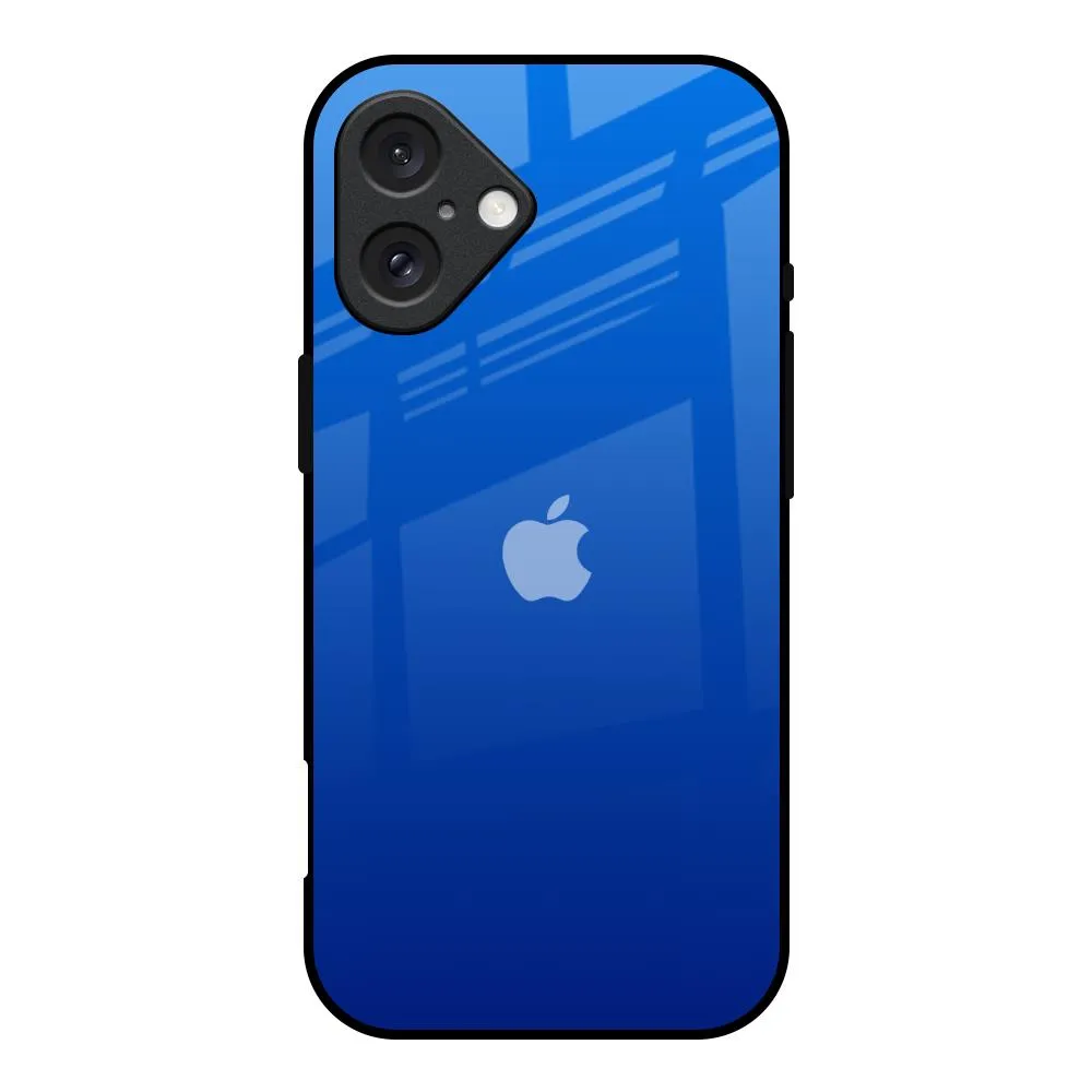 Egyptian Blue Glass Case for iPhone 16 Hybrid Pattern Design Soft Shape