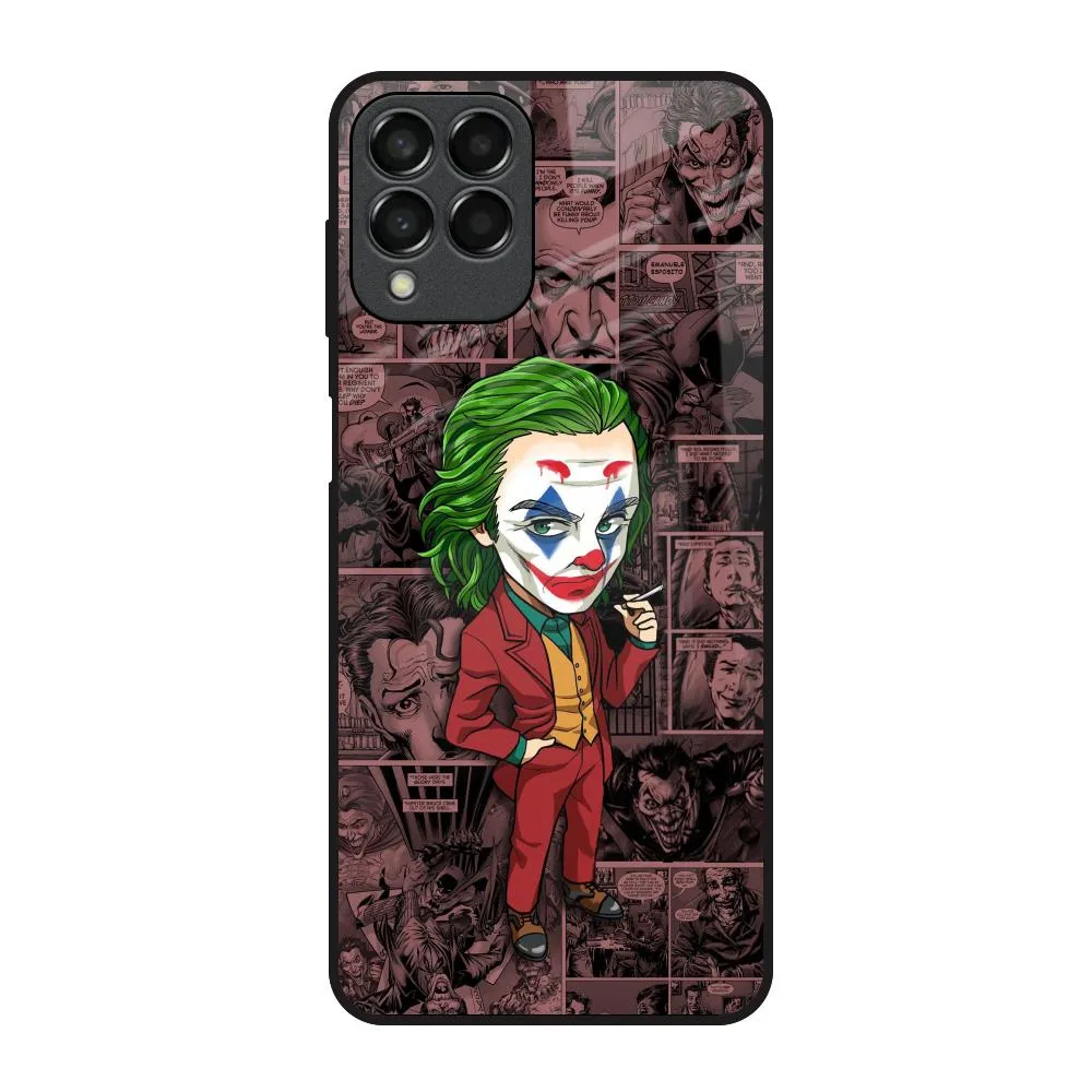 Compact Shape Shock Cushion Joker Cartoon Glass Case for Samsung Galaxy M53 5G