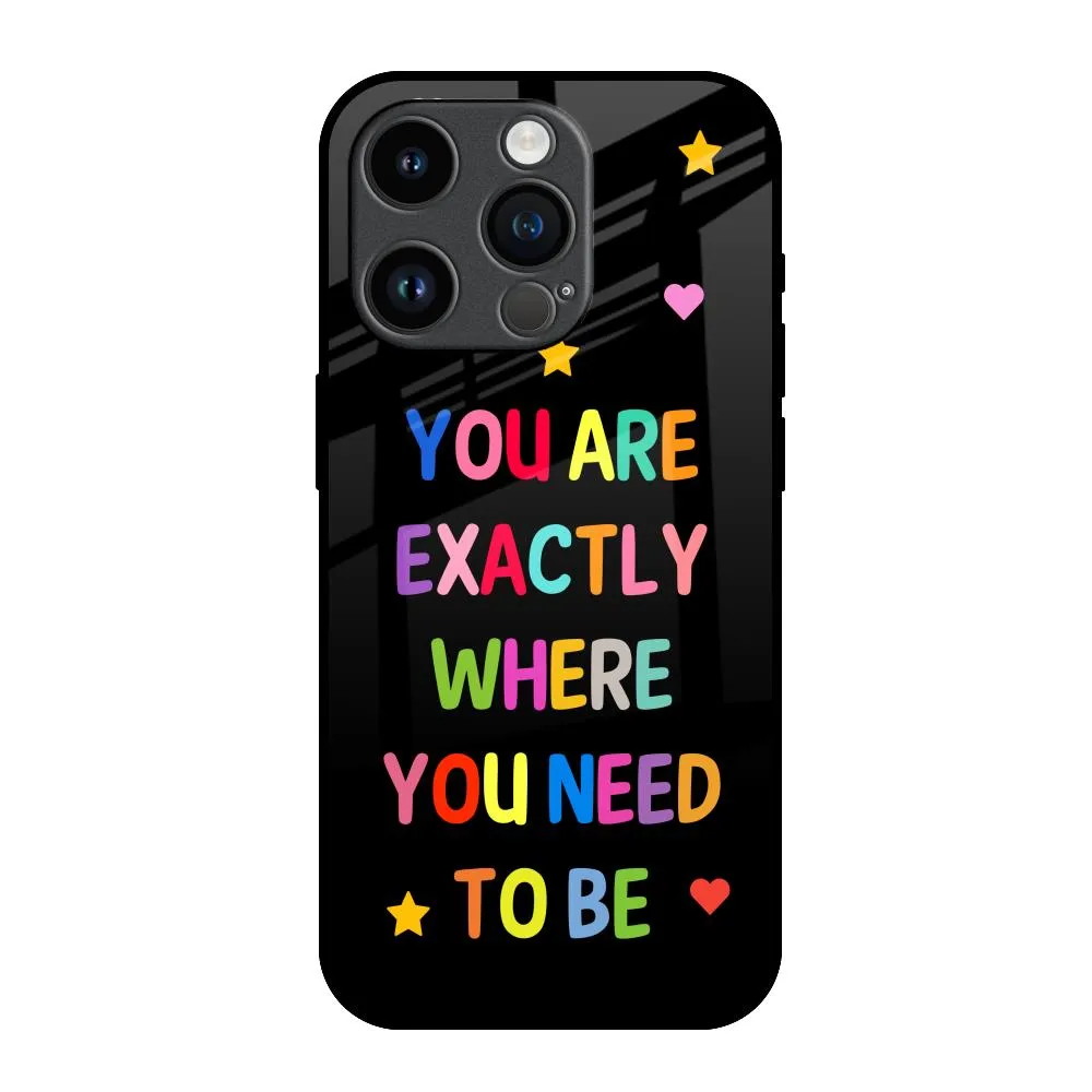 Magical Words Glass Case for iPhone 14 Pro Shock Absorber