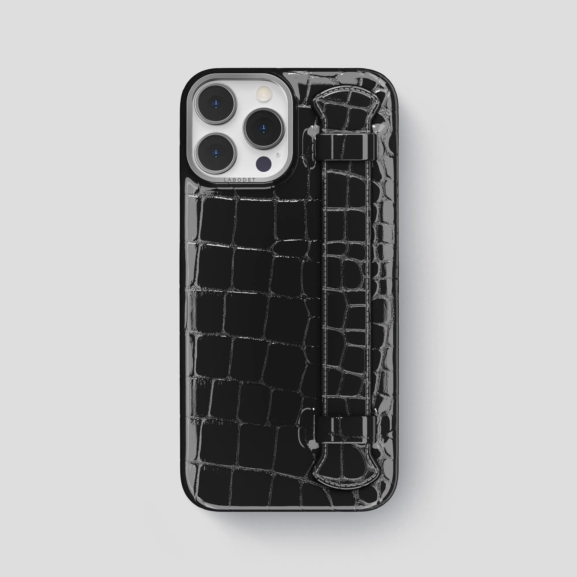 Rugged Edge Handle Case For iPhone 14 Pro Max In Shiny Alligator
