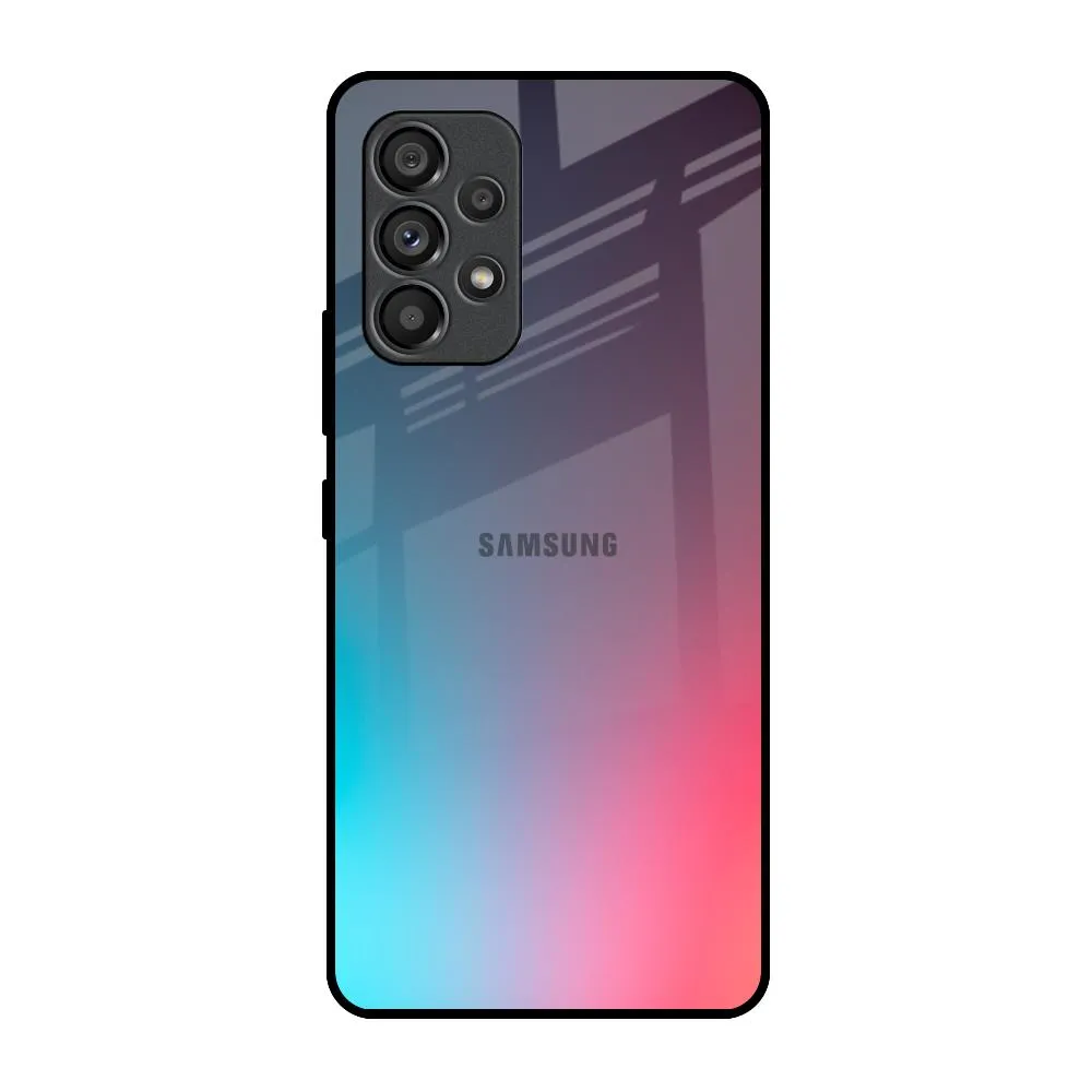 Rainbow Laser Glass Case for Samsung Galaxy A53 5G Matte Coating Finish