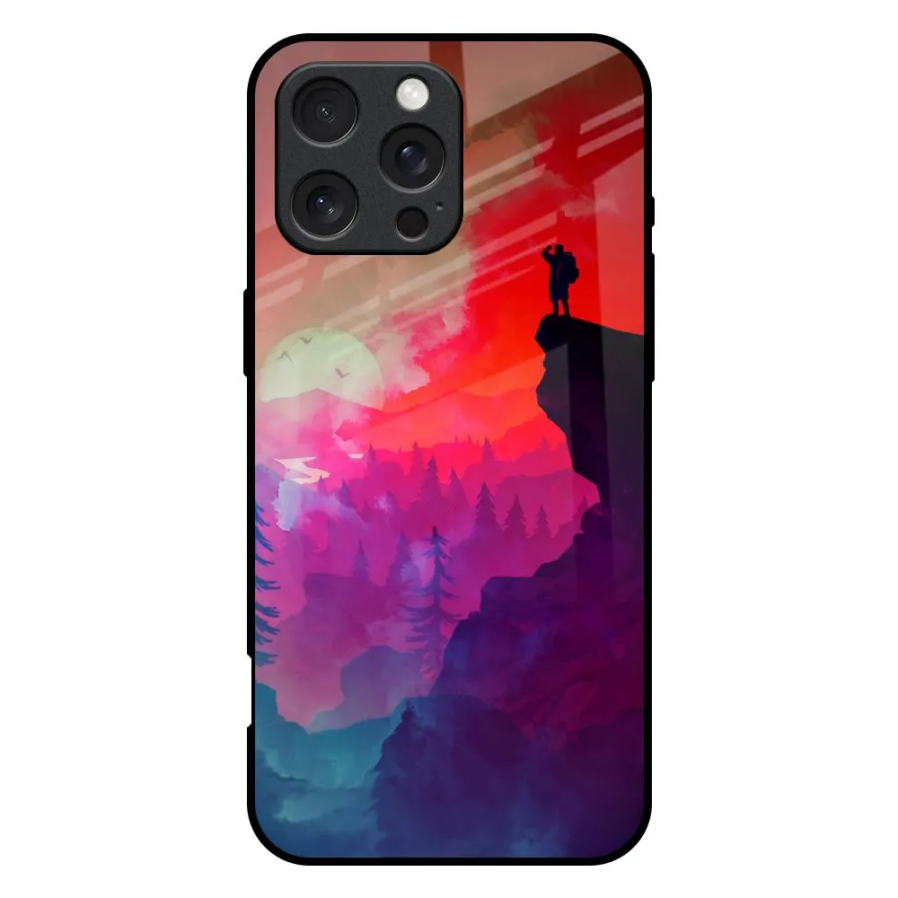 Slim Profile Flexible Grip Texture Dream So High Glass Case For iPhone 16 Pro Max