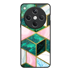 Scratchproof Surface Seamless Green Marble Glass Case for Oppo Find X8 5G