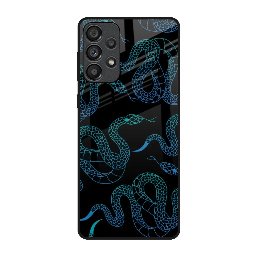Serpentine Glass Case for Samsung Galaxy A73 5G Daily Style Gloss Layer Finish