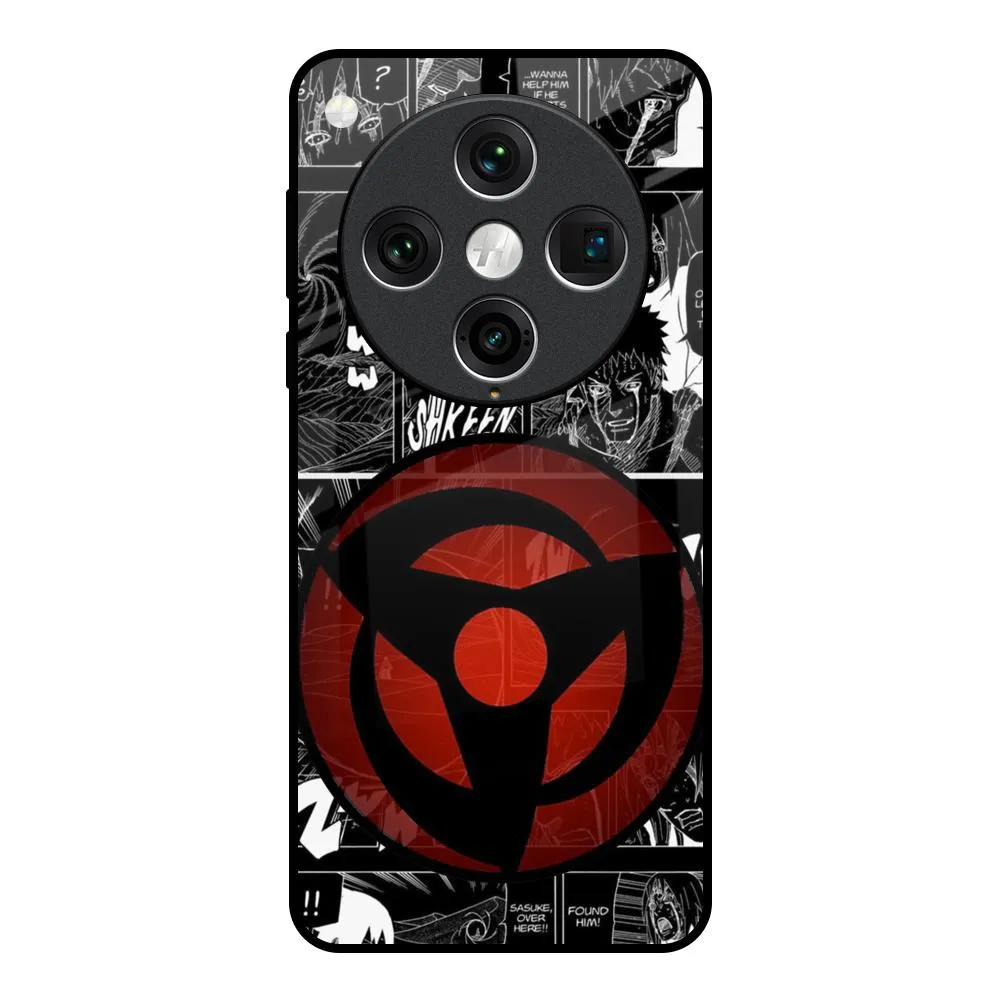 Refined Edge Sharingan Glass Case for Oppo Find x8 Pro