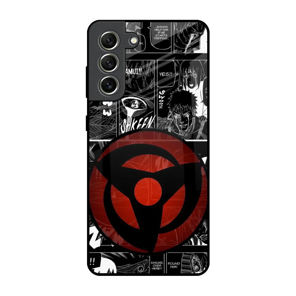Sharingan Glass Case for Samsung Galaxy S21 FE 5G Hybrid Finish Shock Absorbing