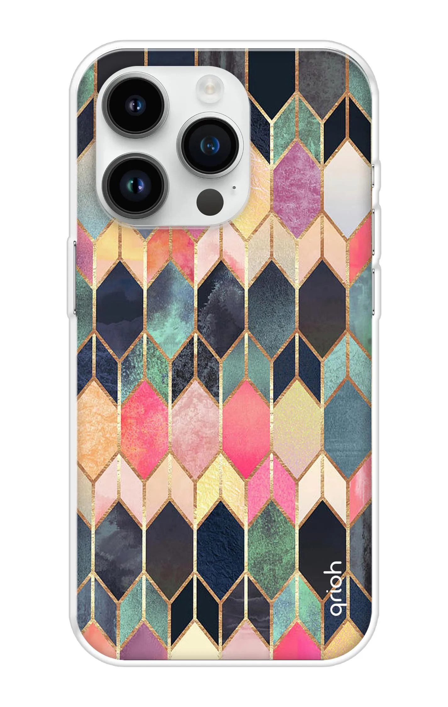 Perfect Fit Shimmery Pattern Soft Cover for iPhone 14 Pro