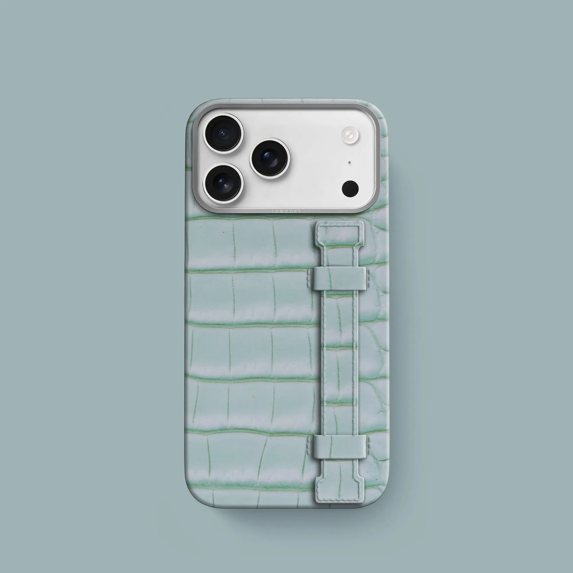 Handle Case Mint Gum For iPhone 17 Pro In Alligator Smooth Outline