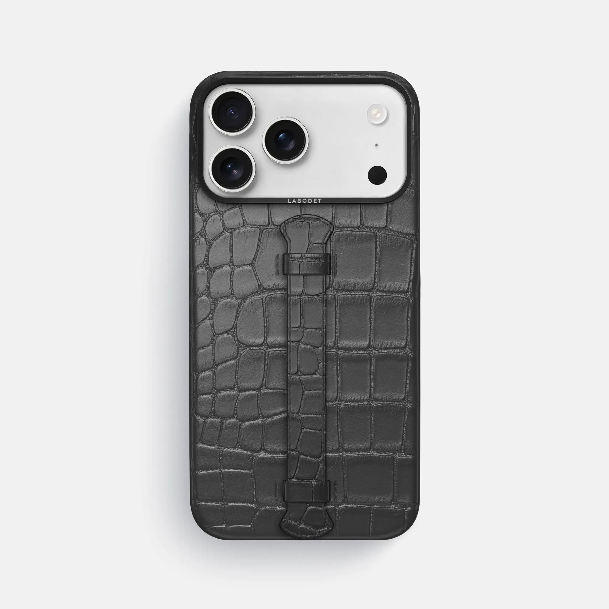 Glossy Texture Grip Enhanced Center Handle For iPhone 17 Pro Max In Alligator