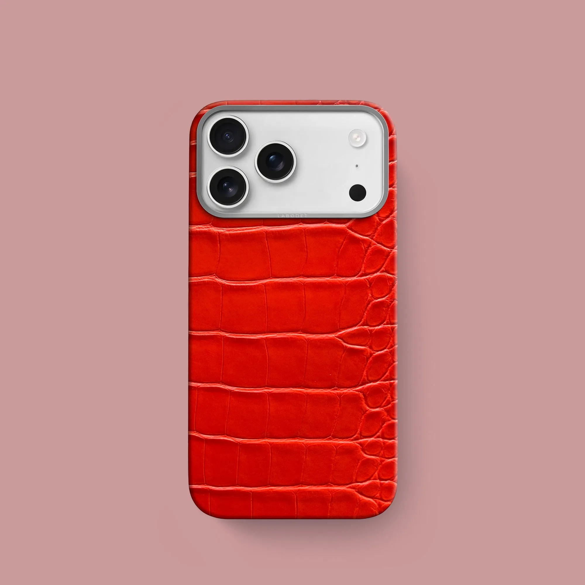 Compact Frame Tactile Feel Classic Case Deep Coral For iPhone 17 Pro In Alligator
