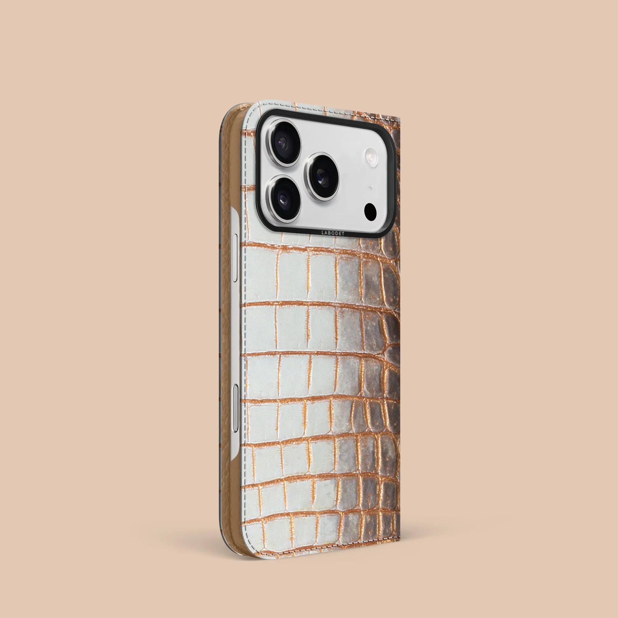 Simple Look Folio Case 1/1 Aztec For iPhone 17 Pro In Himalayan Crocodile