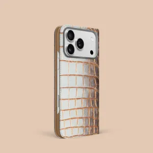 Clear View Soft Finish Layer Folio Case 1/1 Aztec For iPhone 17 Pro In Himalayan Crocodile