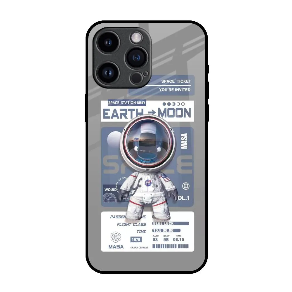 Space Flight Pass Glass Case for iPhone 14 Pro Max Comfort Edge