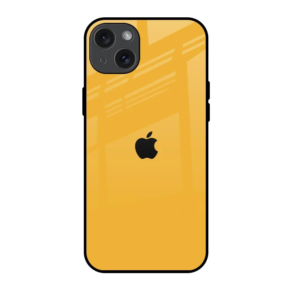 Fluorescent Yellow Glass case for iPhone 15 Plus Refined Look