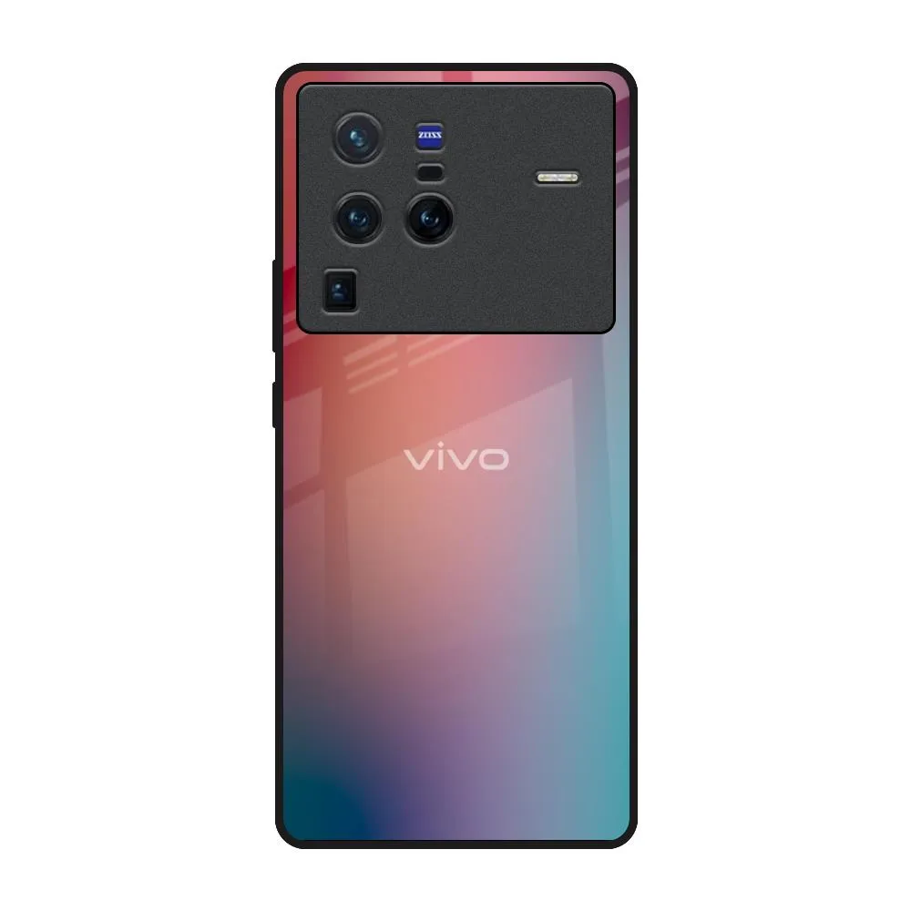 Dusty Multi Gradient Glass Case for Vivo X80 Pro 5G Trendy Layer