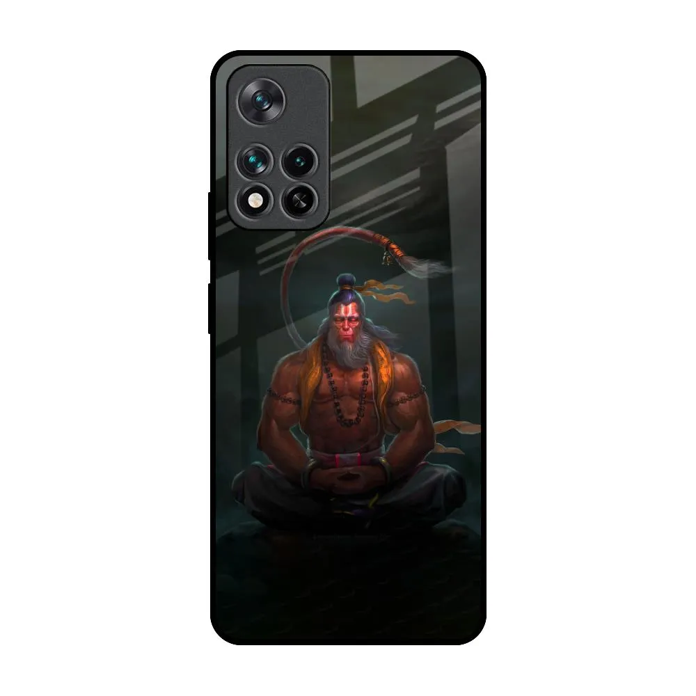 Lord Hanuman Animated Glass Case for Mi 11i Modern Accent Grip Enhanced