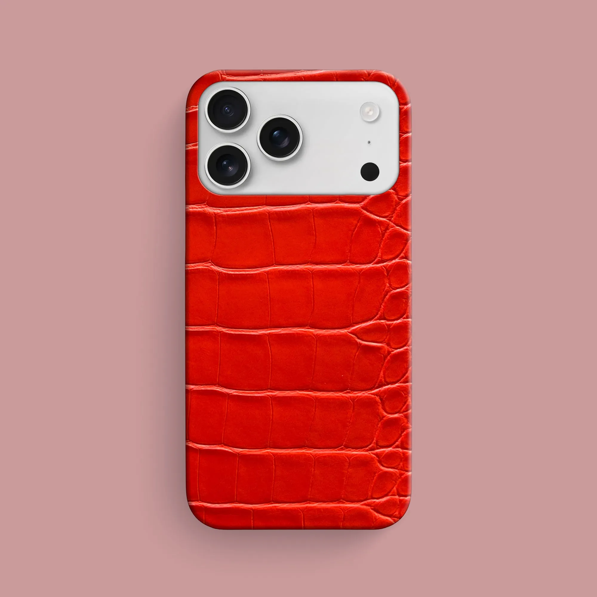 Hybrid Finish Slim Case Deep Coral For iPhone 17 Pro Max In Alligator