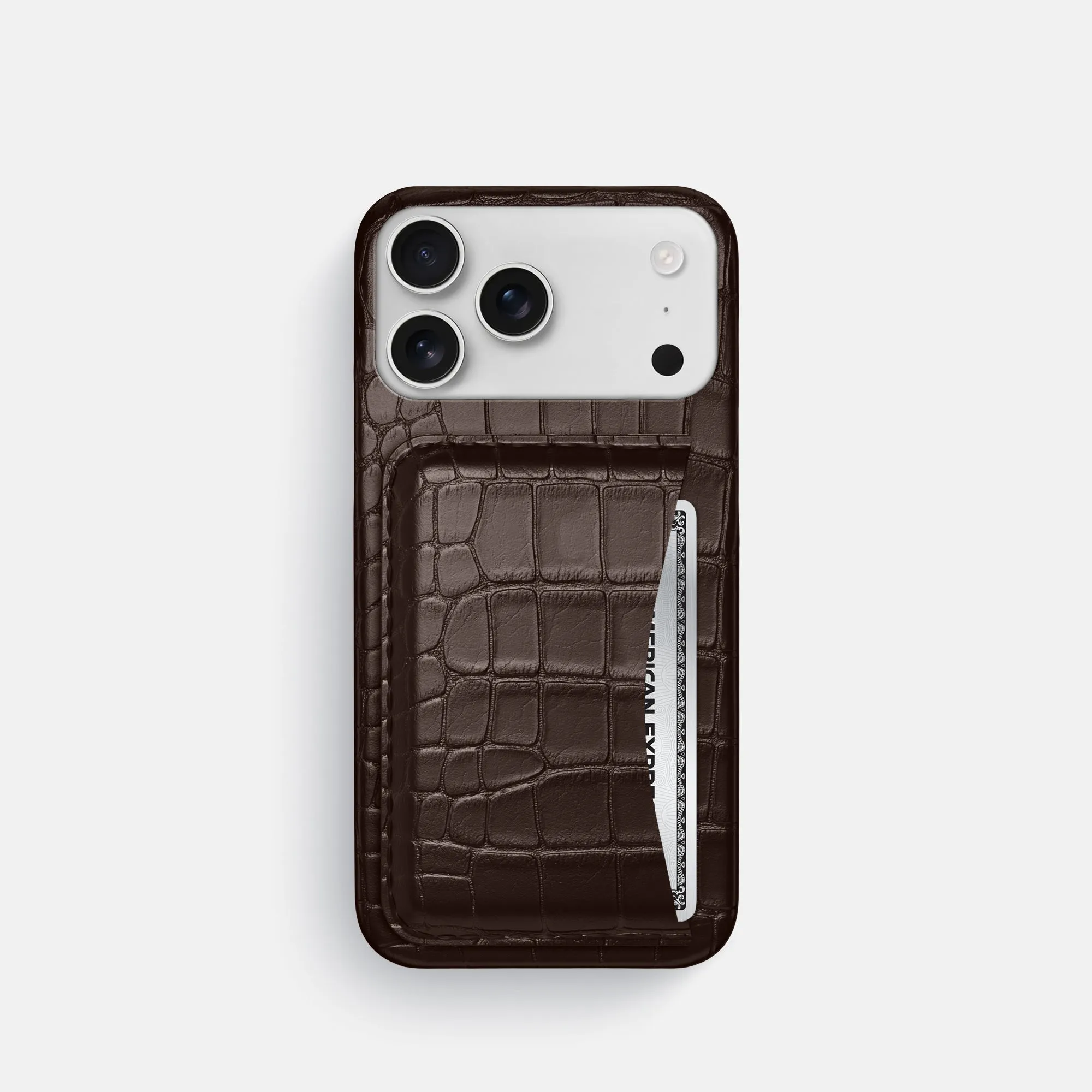 Classic Design Slim Card Case For iPhone 17 Pro In Alligator
