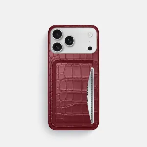 Portable Shield Slim Card Case For iPhone 17 Pro In Alligator