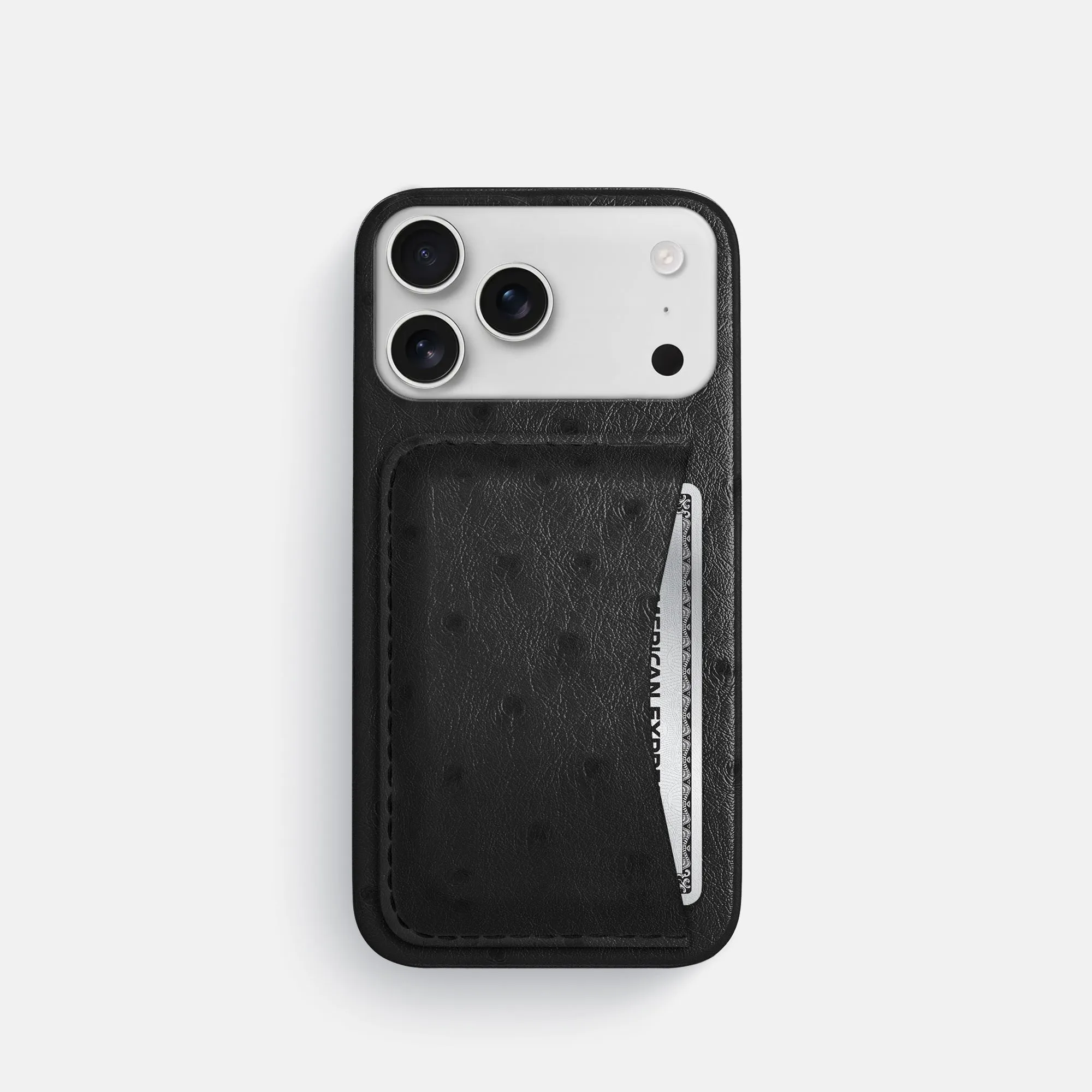 Slim Card Case For iPhone 17 Pro In Ostrich Sporty Design Modern Layer