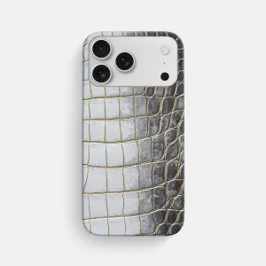 Slim Case For iPhone 17 Pro Max In Himalayan Crocodile Modern Design Texture Hybrid Build