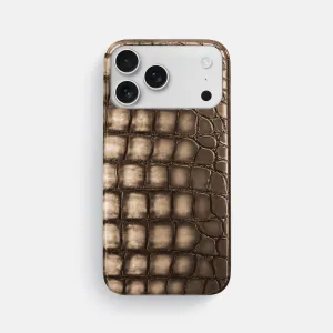 Light Frame Durable Finish Slim Case For iPhone 17 Pro Max In Patina Alligator