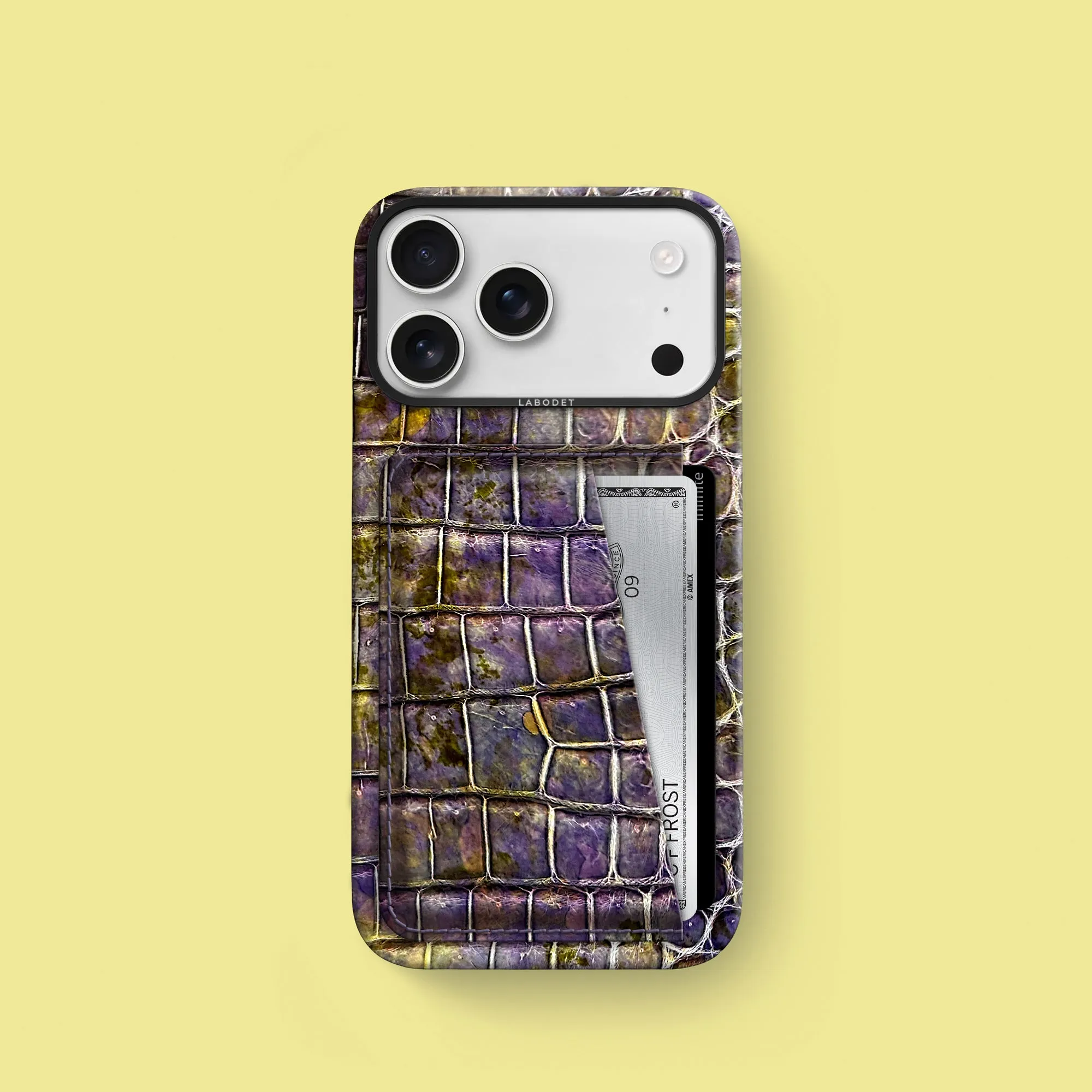 Double Card Case 1/1 Fluorite For iPhone 17 Pro In Alligator Creative Pattern Youth Style