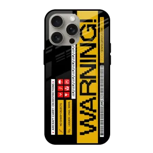 Aircraft Warning Glass Case for iPhone 15 Pro Max Flexible Surface Texture