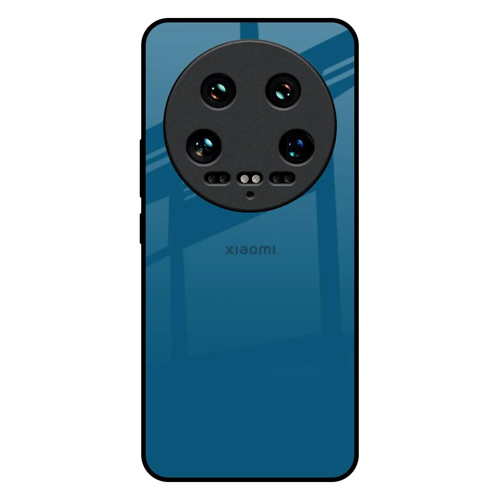 Soft Layered Design Fashion Texture Cobalt Blue Glass Case for Mi 14 Ultra 5G