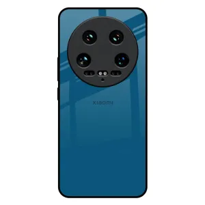 Soft Layered Design Fashion Texture Cobalt Blue Glass Case for Mi 14 Ultra 5G