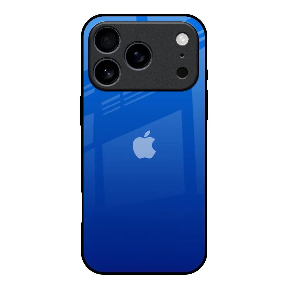 Egyptian Blue Glass Case for iPhone 17 Pro Glossy Texture Layer Flexible Fit