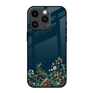 clean design Creative Pattern Small Garden Glass Case For iPhone 14 Pro