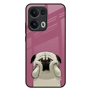 Hybrid Frame Protective Design Layer Funny Pug Face Glass Case For Oppo Reno13 Pro 5G
