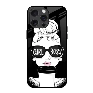 Strong Shell Stylish Form Girl Boss Glass Case For iPhone 15 Pro Max
