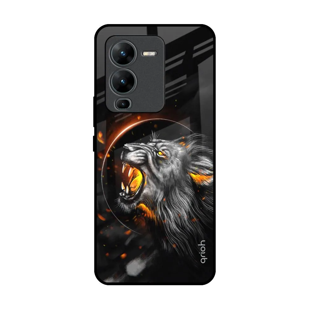 Soft Material Aggressive Lion Glass Case for Vivo V25 Pro