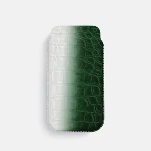 Luxury Coating Pouch Case For iPhone 17 Pro In Himalayan Crocodile