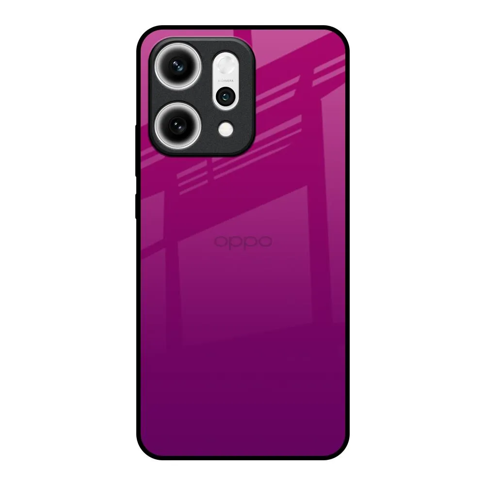 Magenta Gradient Glass Case For Oppo Reno14 5G Soft Texture