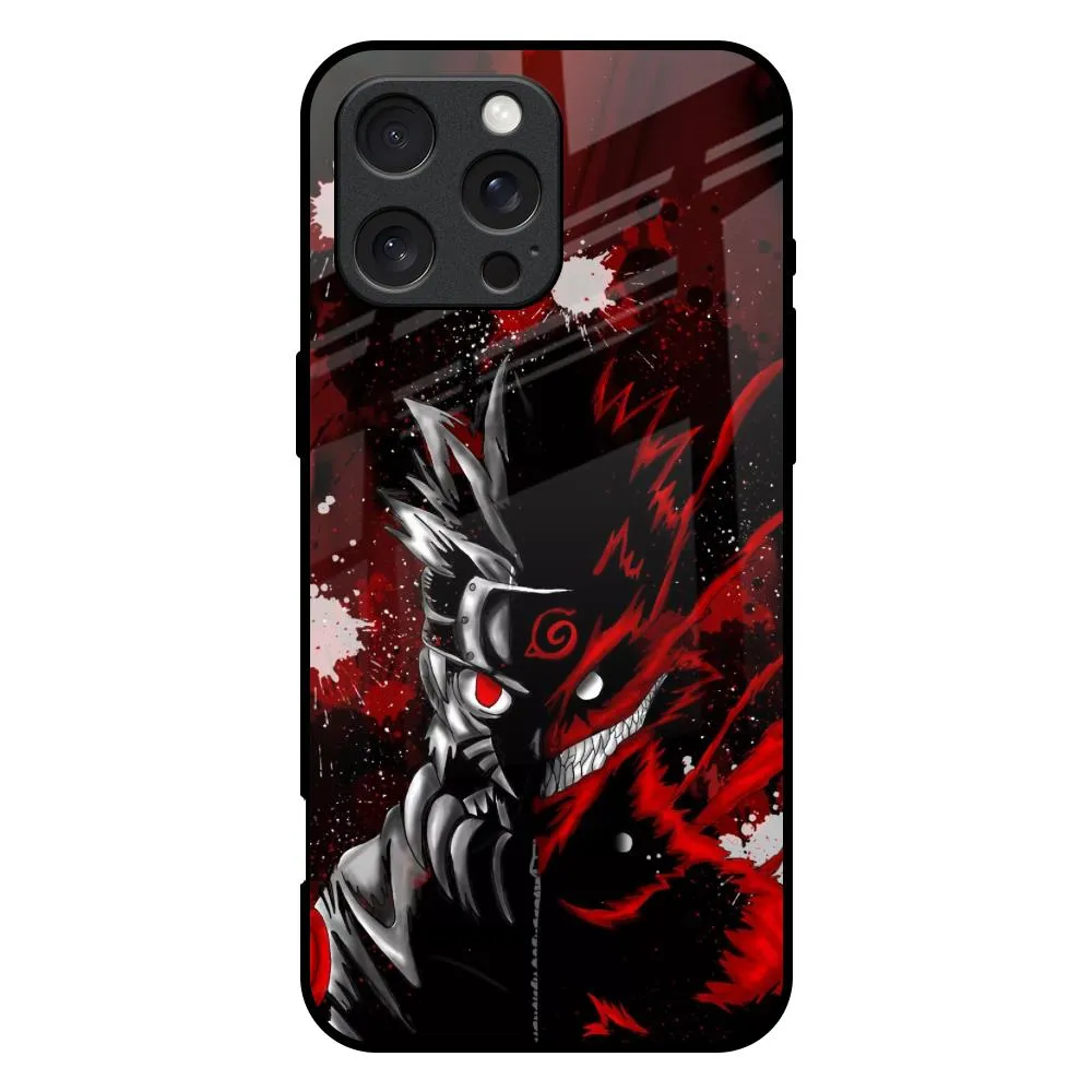 Dark Character Glass Case for iPhone 16 Pro Max Everyday Protection Premium Finish