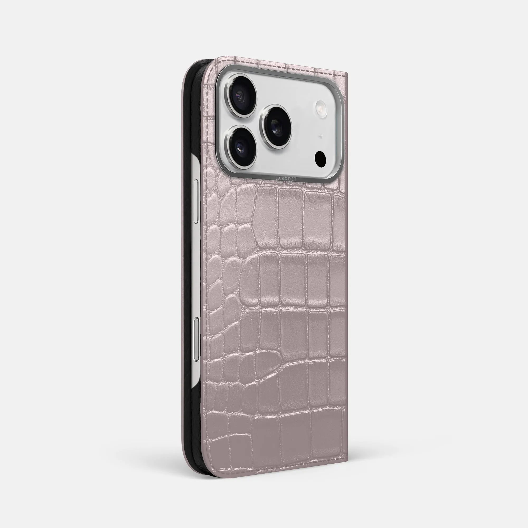 Folio Case For iPhone 17 Pro Max In Metallic Alligator Protective cover Tactile Feel