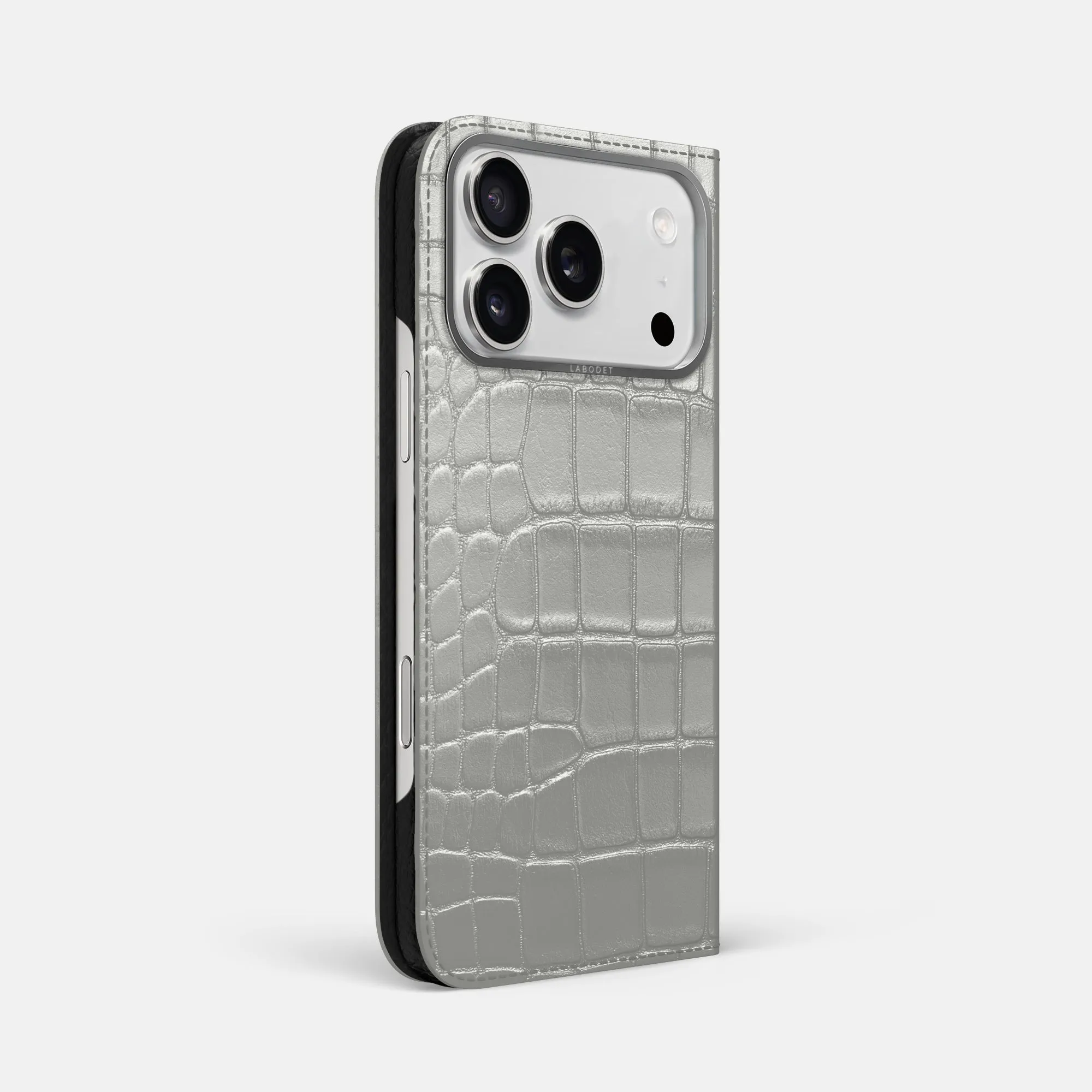 Protective Form Fit Folio Case For iPhone 17 Pro Max In Metallic Alligator