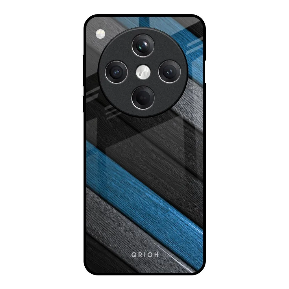 Multicolor Wooden Effect Glass Case for Oppo Find X8 5G Minimal Design