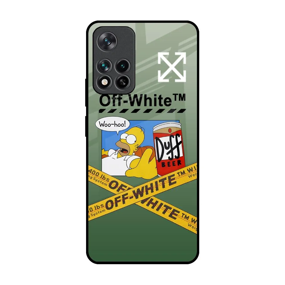 Matte Look Design Stylish Layer Texture Duff Beer Glass Case for Mi 11i