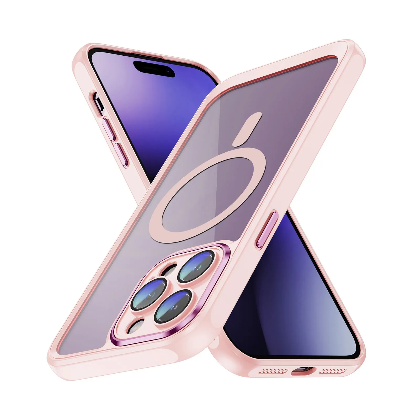 Protective Form Modern Style Apricot Magsafe Hybrid Back Cover for iPhone