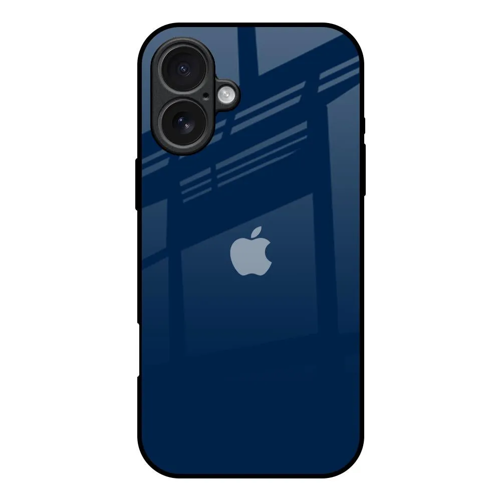 Refined Finish Premium Build Layer Royal Navy Glass Case for iPhone 17