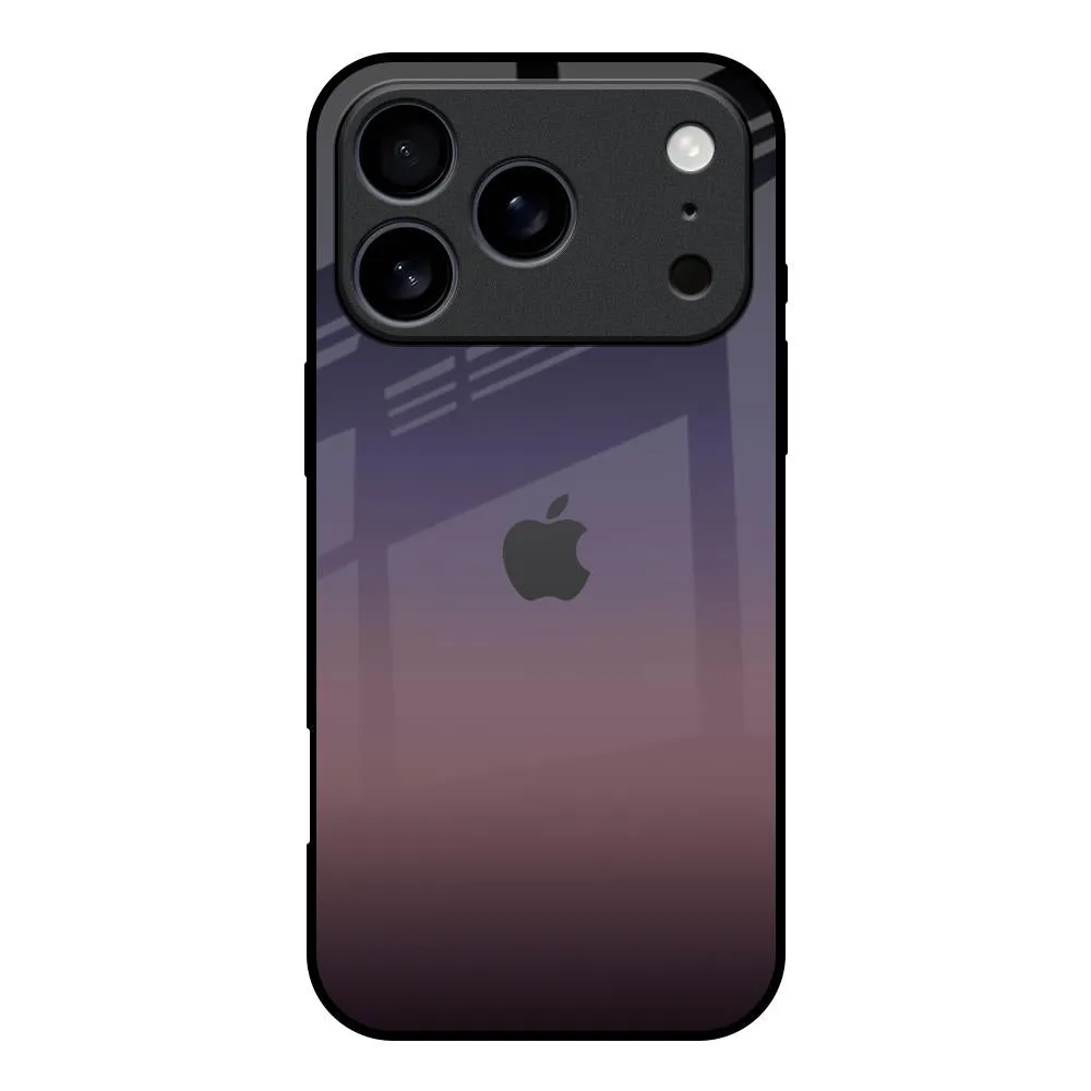 Minimal Shield Texture Grey Ombre Glass Case for iPhone 17 Pro