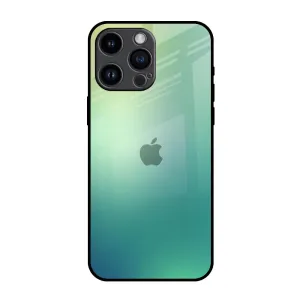 Premium Texture Design Dusty Green Glass Case for iPhone 14 Pro Max