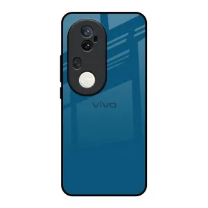 Cobalt Blue Glass Case for Vivo T4 Ultra 5G Shockproof Corners