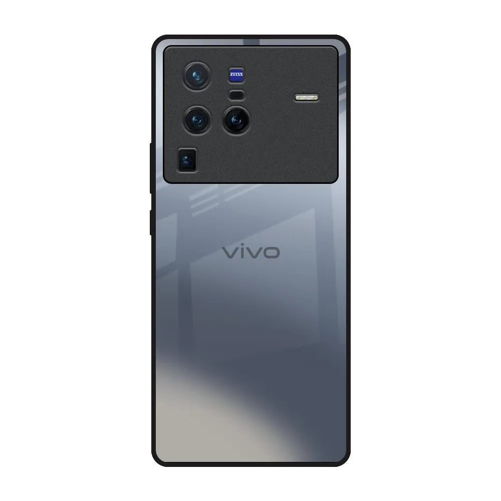 Hybrid Edge Finish Frosted surface Space Grey Gradient Glass Case for Vivo X80 Pro 5G