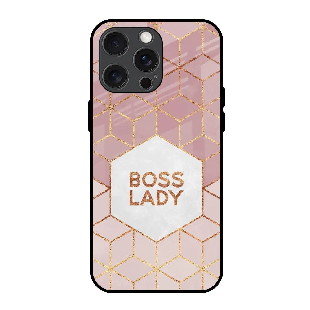 Sporty Design Boss Lady Glass Case for iPhone 15 Pro Max